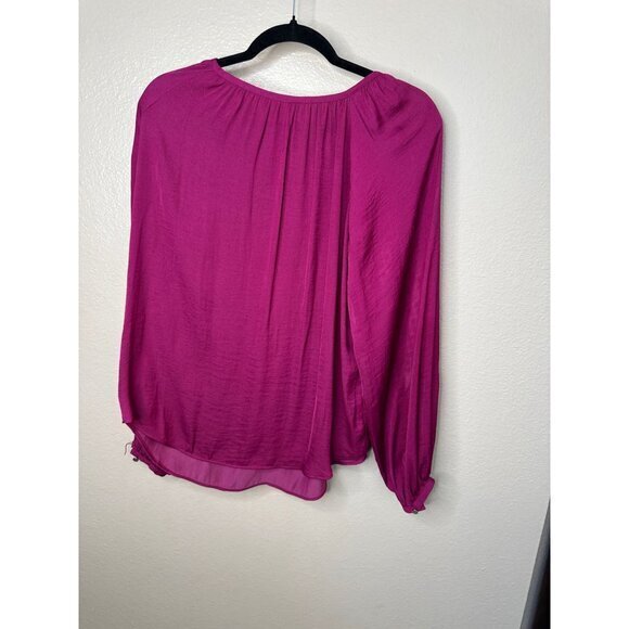 Jennifer Lopez Women's Pink Blouse Size X-Small long sleeve‎ v-neck polyester - Picture 6 of 9